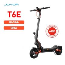Patinette Électrique JOYOR T6E Certification ABE - Moteur 500W Batterie 48V18AH Pliable 10 pouces Pneus Tout-Terrain - Noir
