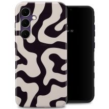 Selencia Coque arrière Vivid pour Samsung Galaxy S24 FE - Art Wave Black