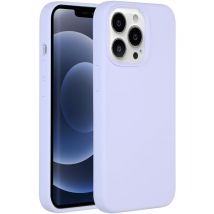 Accezz Coque Liquid Silicone pour Apple iPhone 13 Pro - Violet