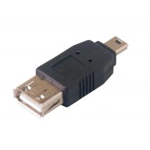 MCL Samar Adaptador USB A hembra / mini USB B macho (5 patillas) - Nuevo