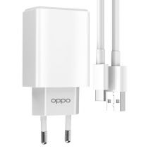 Caricatore ufficiale Oppo USB 10W con cavo da USB a USB C Bianco - Nuovo