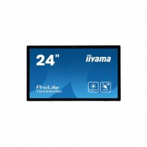 Ecran IIYAMA 24 Tactile PCAP conceptions en verre sans cadre IPS 10points 1920x1080 5ms 400 cd/m2 1xDisplayport 1xHDMI HPs 2x1W 2xUSB / T2455MSC-B1