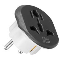 Adaptateur de Voyage Prise Européenne Type E 16A Connexion Sécurisée Blanc