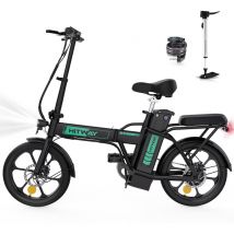 Vélo Électrique pliable - HITWAY BK5 - Pneu 16 pouces - Noir