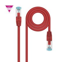 Nanocable Cable de Red Cat.7 600MHZ LSZH SFTP PIMF AWG26, Rojo, 30 cm - Nuevo