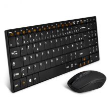 ADVANCE CLS-SLIM-BK Tastiera Wireless RF AZERTY Mouse incluso Nero Francese - Nuovo