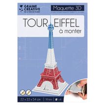 Puzzle de espuma 3D Torre Eiffel para montar sin pegamento ni tijeras - Nuevo