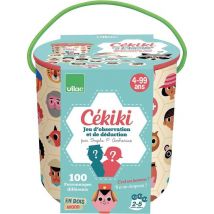 Gioco di deduzione Vilac Le Cékiki VIL7613 100 personaggi Legno Cilindro turchese - Nuovo