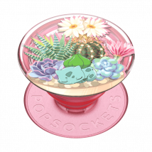 Support PopGrip Adhésif Stand et Selfie Bulbasaur Terrarium Rose Popsockets
