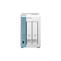 QNAP TS-231P3 NAS Tower Annapurna Labs Alpine AL-214 4 Go DDR3 0 To QNAP QTS Turquoise, Blanc