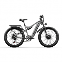 Bicicleta eléctrica Softail Shengmilo S600 gris mate, Motor dual de 2000W con batería Samsung, bicicleta eléctrica MTB ebike - Nuevo