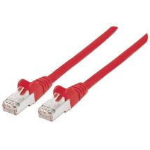 Intellinet Cable patch de red, Cat6, 0,5 m, rojo, cobre, S/FTP, LSOH/LSZH, PVC, RJ45, contactos chapados en oro, anti-enredos, con manguito, garantía 