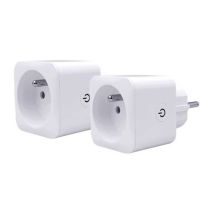 Confezione da 2 KONYKS Priska FR prese connesse Wi-Fi + Bluetooth 16 A contatore di energia bianco - Nuovo