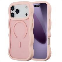 Selencia Coque arrière Wavy avec MagSafe pour Apple iPhone 17 Pro Max - Soft Pink