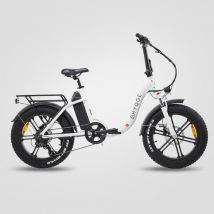 Hygge Vester Étape | Vélo pliant électrique 20 pouces Fat Tire E-Bike | Heron White