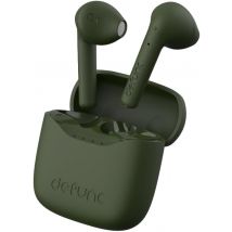 Defunc True Lite Kaki - Écouteur sans Fil Bluetooth 5.3 Hi-FI Son Stéréo, Contrôle Tactile, Microphones Intégrés, 20 Heures Durée de Lecture, USB-C 