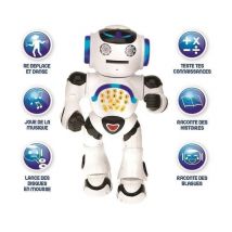 LEXIBOOK Powerman - Robot educatif interactif pour Jouer Et Apprendre, Danse, Joue De La Musique, Quiz Educatifs, Lance des Disq