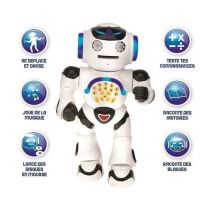 LEXIBOOK Powerman - Robot Educativo Interactivo para Jugar y Aprender, Bailar, Tocar Música, Pruebas Educativas, Lanzar Discos - Nuevo