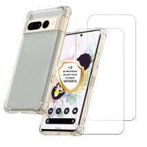 EVETANE Funda Google Pixel 7 Pro Esquinas reforzadas de silicona a prueba de golpes + 2 paneles de vidrio templado de protección de pantalla. - Nuevo