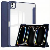 imoshion Coque tablette rigide Trifold pour Apple iPad Pro 11 (2024) M4 - Bleu foncé