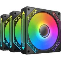 Ventilateur pour boitier PC - Starz Pro (Noir) - 3x120mm A-RGB - <19,80 dBA - 40,60CFM