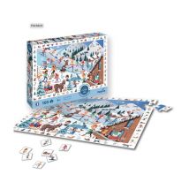 Puzzle de 100 piezas: Deportes de invierno para niños - Nuevo