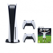 Pack PS5 & 2e Manette Dualsense Blanche & EA SPORTS FC25 - Console de jeux PlayStation 5 1 To (Standard)