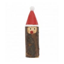 Figurita de madera Elfo de Navidad - Decoración artesanal 2,5 x 9,5 cm - Nuevo