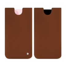Apple iPhone 15 Funda de piel - Funda - Marrón - Piel lisa - Nuevo