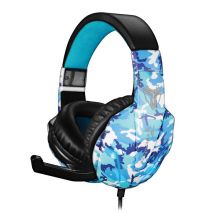 Techmade FL1 Auriculares Alámbrico Diadema Juego USB tipo A Negro, Azul - Nuevo