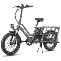 FAFREES FF20 CUV Bicicleta Eléctrica - Motor 250W Batería 48V24Ah 20 Pulgadas Neumáticos Frenos Disco Hidráulicos - Gris Metalizado - Nuevo