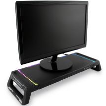 SN06 Supporto per monitor con RGB, cassetto portaoggetti e supporto per smartphone - Nuovo