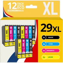 123CONSOMMABLES - 29XL - Pack 12 cartouches encre compatible avec EPSON T29XL pour Epson XP-342 XP-352 XP-452 XP-332 XP-245 XP-442 XP-255 XP-355 XP-