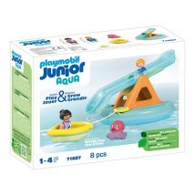 Ilôt de jeu avec toboggan aquatique et accessoires amusants