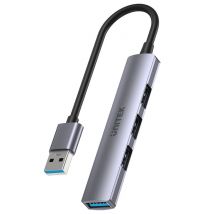 UNITEK H1208A hub de interfaz USB 3.2 Gen 1 (3.1 Gen 1) Type-A 5000 Mbit/s Gris - Nuevo