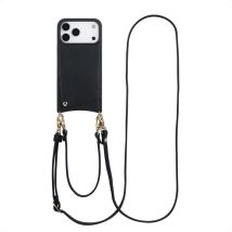 Selencia Coque de télephone Nova avec cordon et porte-cartes pour Apple iPhone 17 Pro Max - Noir