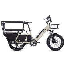 Moma Bikes Cargobike Electrica, E-Compactail, Aluminio, SHIMANO Tourney 7v, Autonomia hasta 100km, Bateria 48V 15Ah - Nuevo