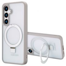 Accezz Coque Ring Stand avec MagSafe pour Samsung Galaxy S24 - Gris