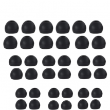 Coussinets d'oreille en silicone pour écouteurs intra-auriculaires 18 paires Black