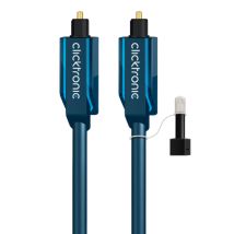 ClickTronic 5m Toslink Opto-Set câble audio Noir, Bleu
