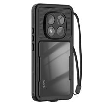 Redpepper Funda impermeable para Redmi Note 14 Pro 5G IP68 con correa para la muñeca incluida Negro - Nuevo