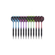 Jeu de 12 Fléchettes Professionnelles Tesli - Pointe Plastique - 19g - Mixte
