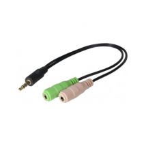 LOGON TBAV100 cable de audio 0,3 m 3,5mm 2 x 3.5mm Negro, Verde, Rosa - Nuevo