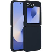 Accezz Coque Liquid Silicone pour Samsung Galaxy Z Flip 6 - Bleu foncé