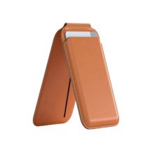Porte-carte MagSafe pour iPhone avec Fonction Support en Cuir Orange