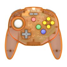 Retro-Bit Tribute 64 Mando inalámbrico de 2,4 GHz para Nintendo 64/Switch/PC/Mac Orange Hawk - Nuevo