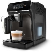 Philips Série 2300 SilentBrew Noir / Gris perle EP2334/10 Machine expresso broyeur, 4 boissons carafe LatteGo