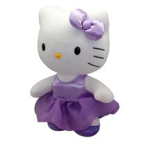 Hello Kitty - Peluche di 30 cm - Abito in satin viola - Nuovo