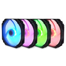 Scythe Kaze Flex 140 RGB PWM Boitier PC Ventilateur 14 cm Noir, Blanc