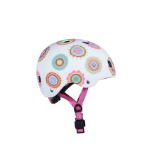 Casco de Seguridad para Bicicleta y Patinete Doodle Dots con LED y Hebilla Magnética - Talla XS - Nuevo